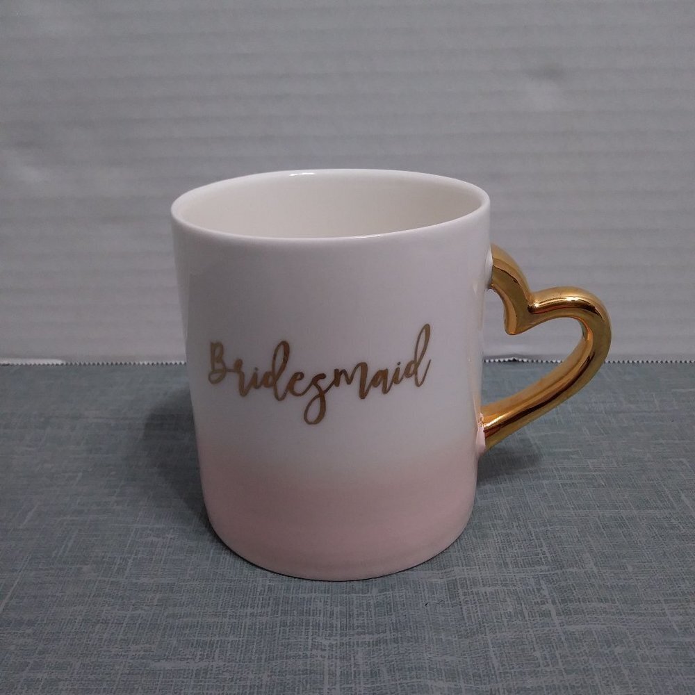 Cute Heart Shape Handle Bridesmaid Mug
